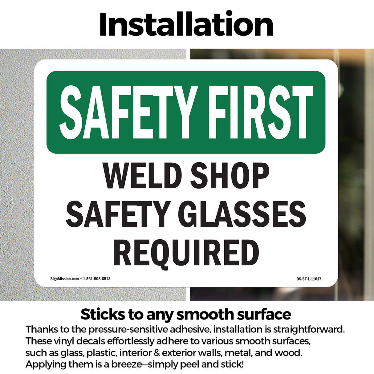 Weld Shop Safety Glasses Required