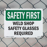 Weld Shop Safety Glasses Required
