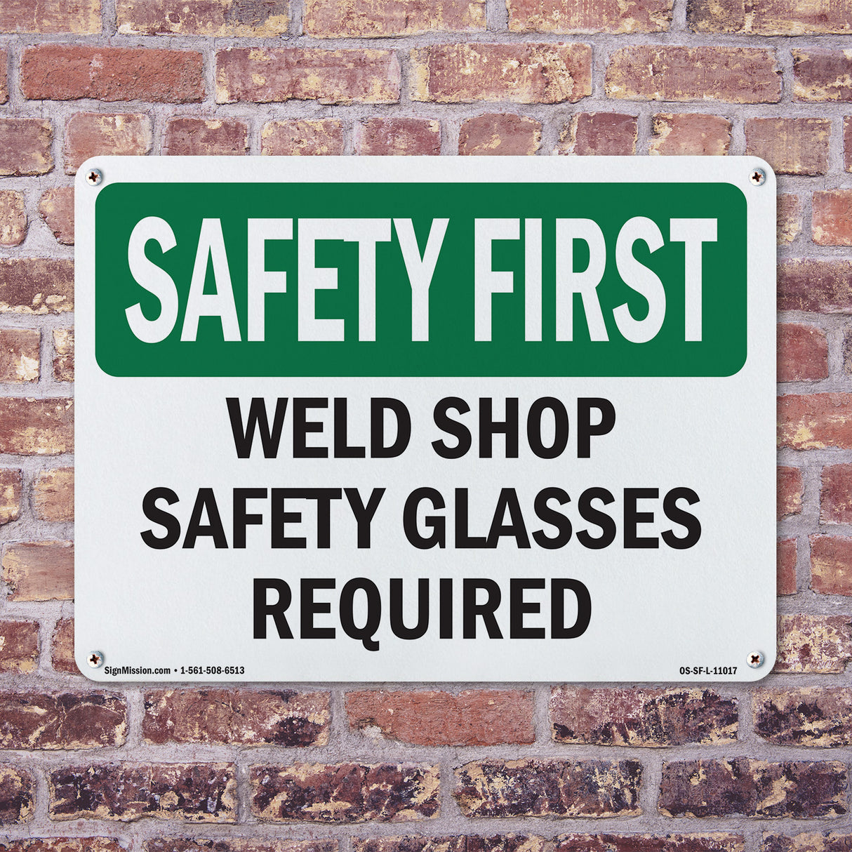 Weld Shop Safety Glasses Required