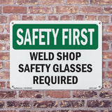 Weld Shop Safety Glasses Required