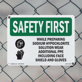 While Preparing Sodium Hypochlorite With Symbol