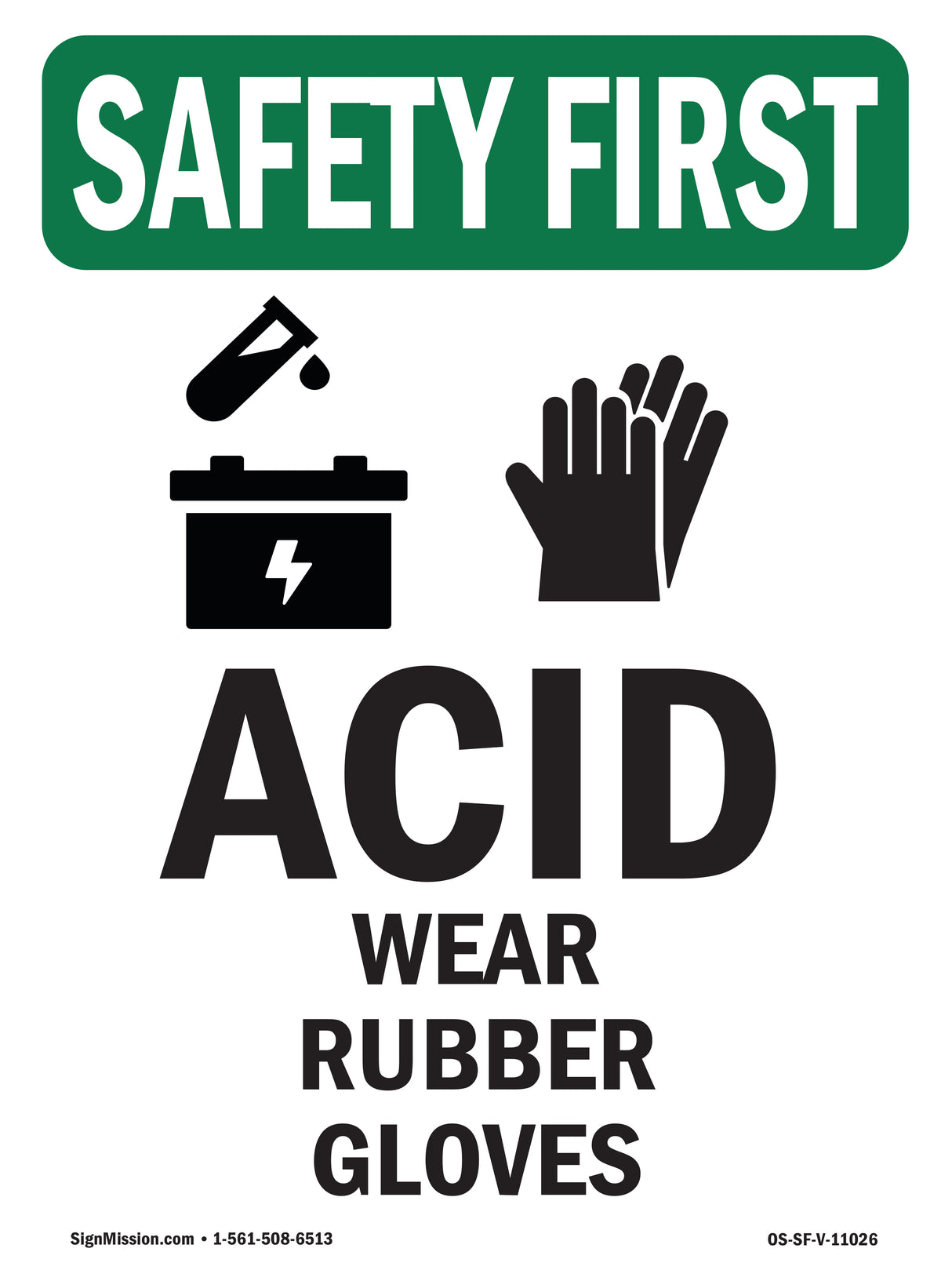 Acid Wear Rubber Gloves