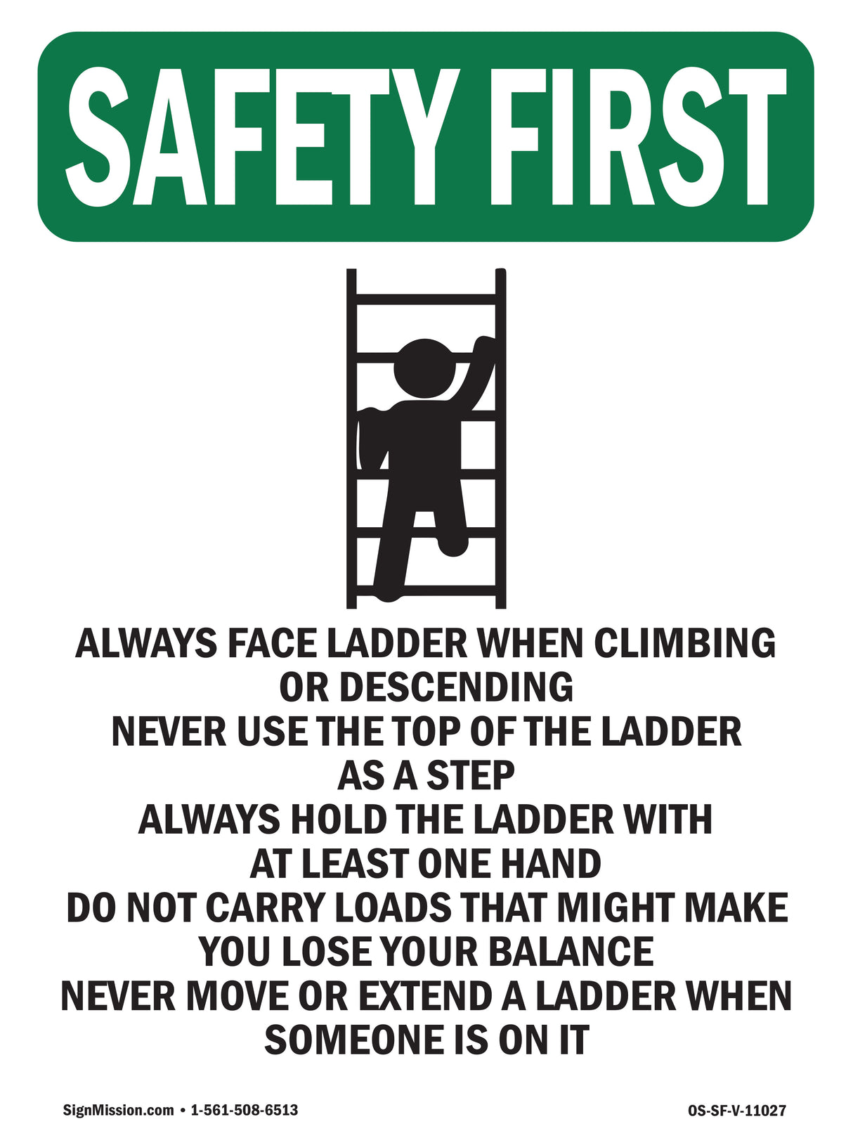 Always Face Ladder Safety Bilingual
