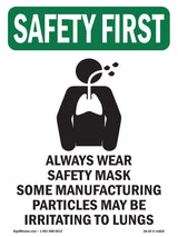 Always Wear Safety Mask Some With Symbol