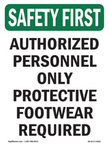 Authorized Personnel Only Protective Footwear