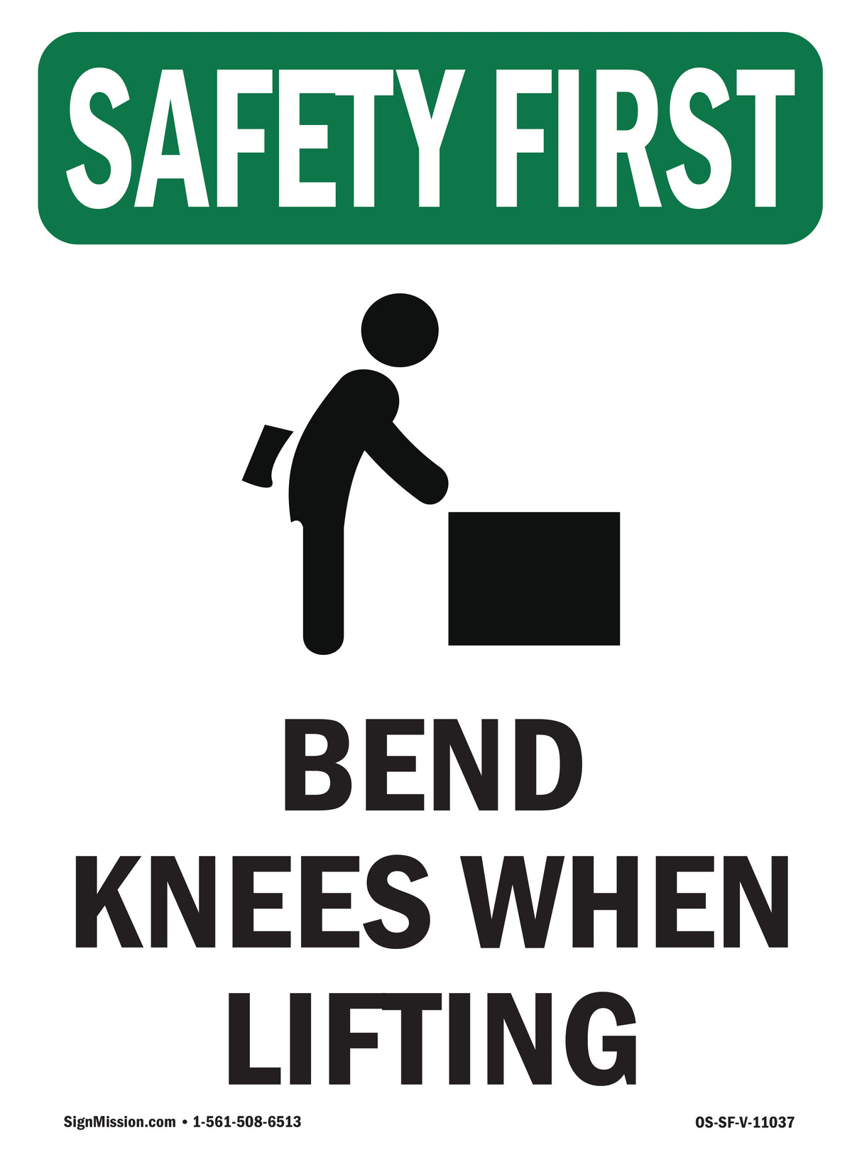 Bend Knees When Lifting Bilingual