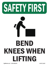 Bend Knees When Lifting Bilingual