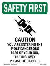 Caution You Are Entering The With Symbol