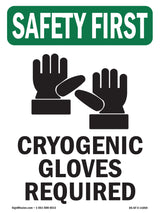 Cryogenic Gloves Required With Symbol