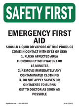 Emergency First Aid Should Liquid Or Vapors