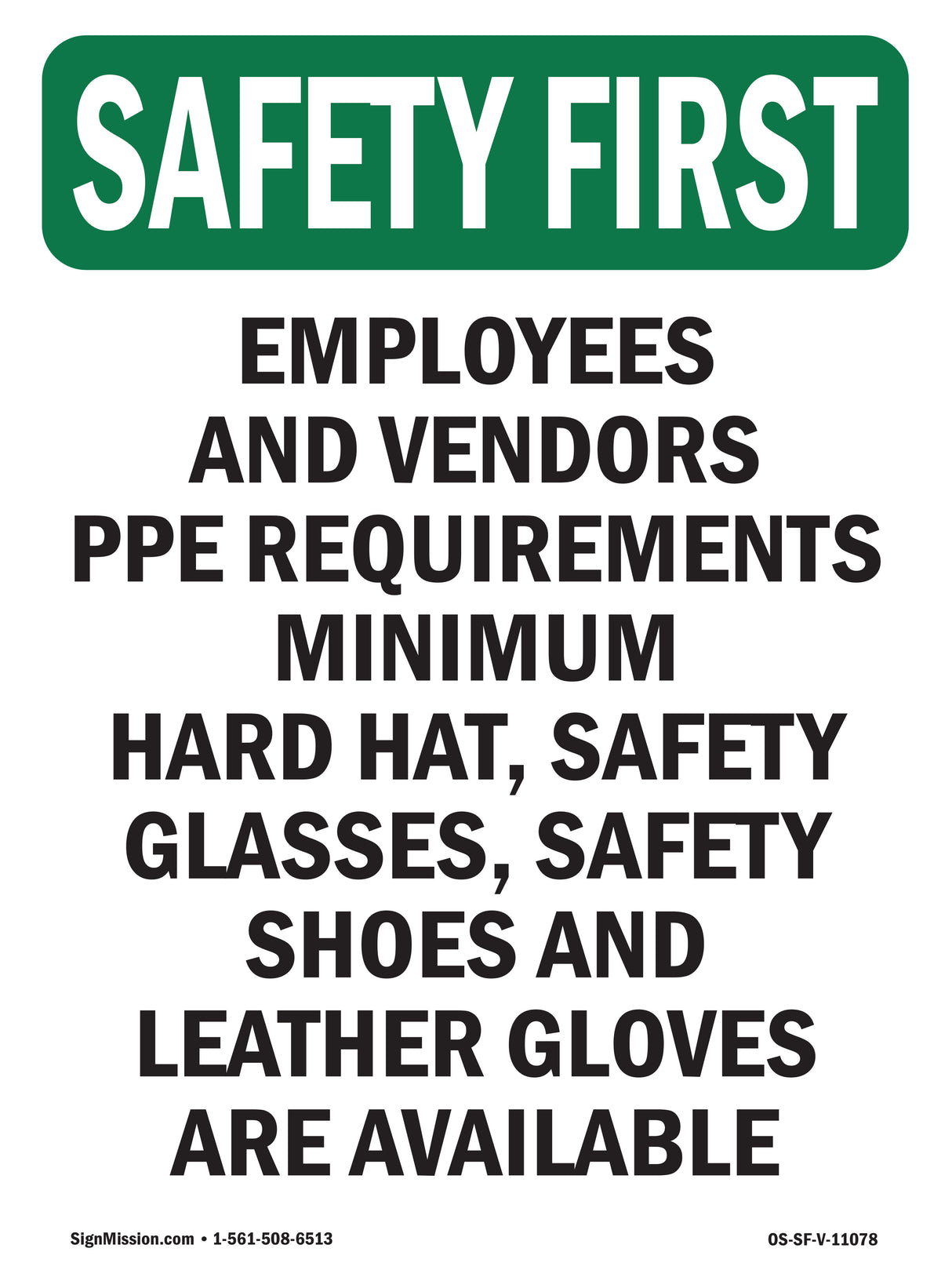 Employees And Vendors PPE Requirements Minimum