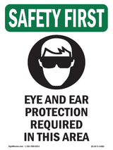 Eye And Ear Protection Required With Symbol