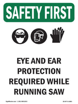 Eye And Ear Protection Required With Symbol