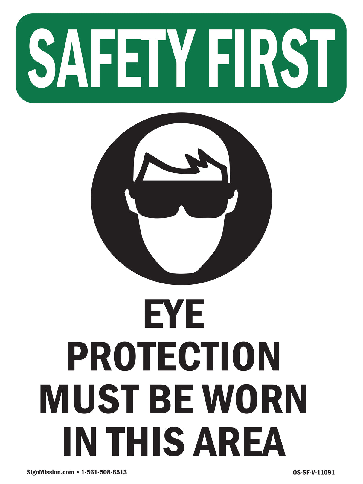 Eye Protection Must Be Worn With Symbol