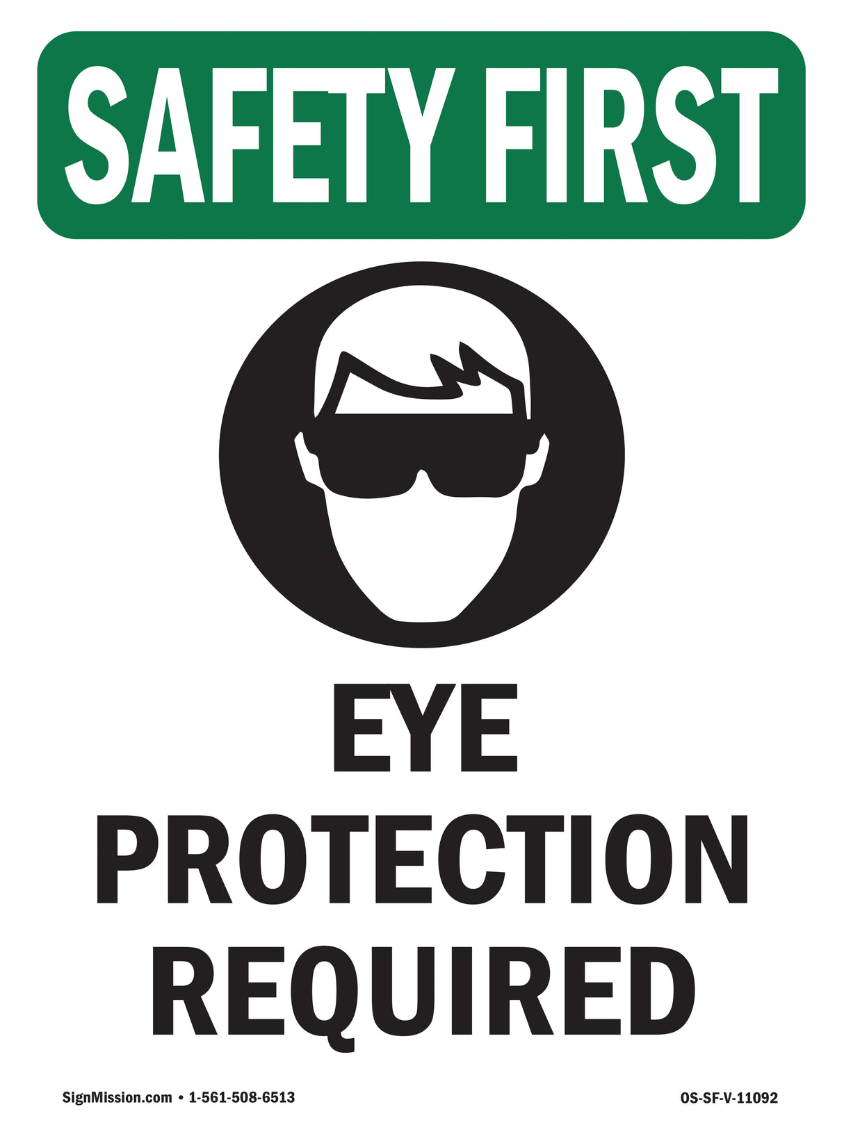 Eye Protection Required Bilingual