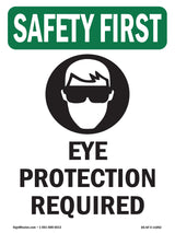 Eye Protection Required Bilingual