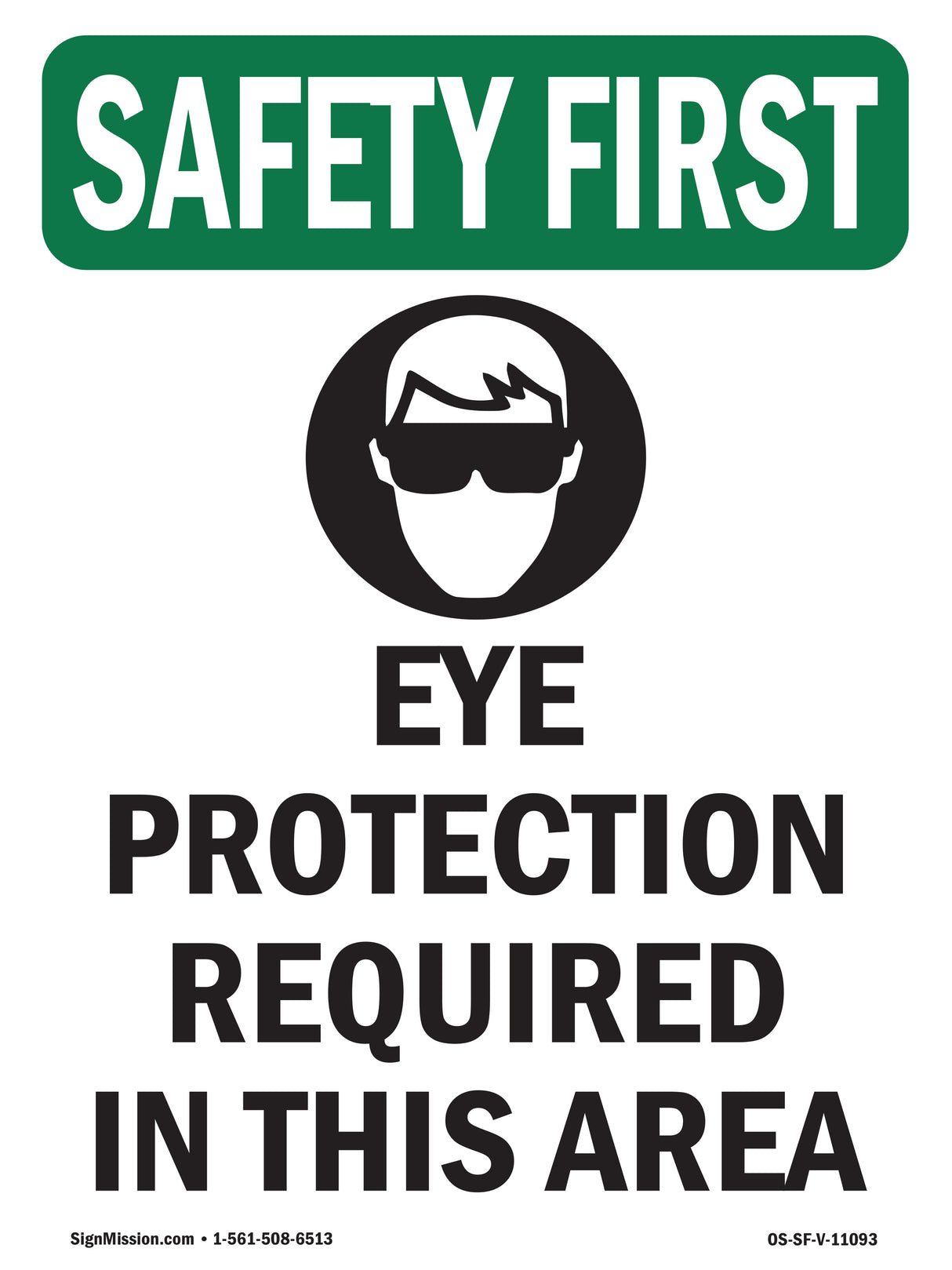 Eye Protection Required In Spanish