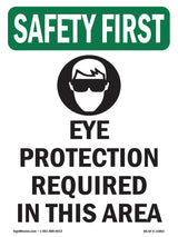 Eye Protection Required In Spanish