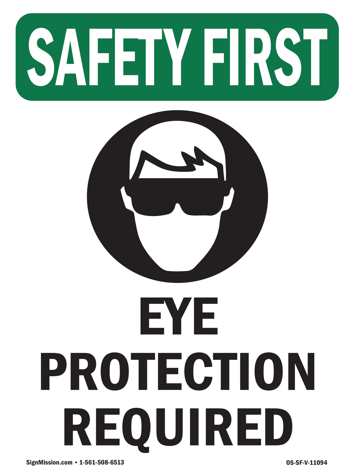Eye Protection Required With Symbol