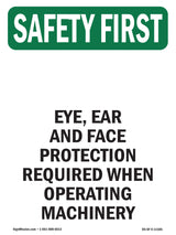 Eye, Ear And Face Protection With Symbol