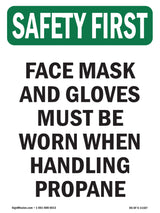 Face Mask And Gloves Must Be Worn When Handling