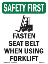 Fasten Seat Belt When Using Forklift