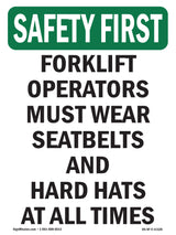 Forklift Operators Must Wear Seatbelts And