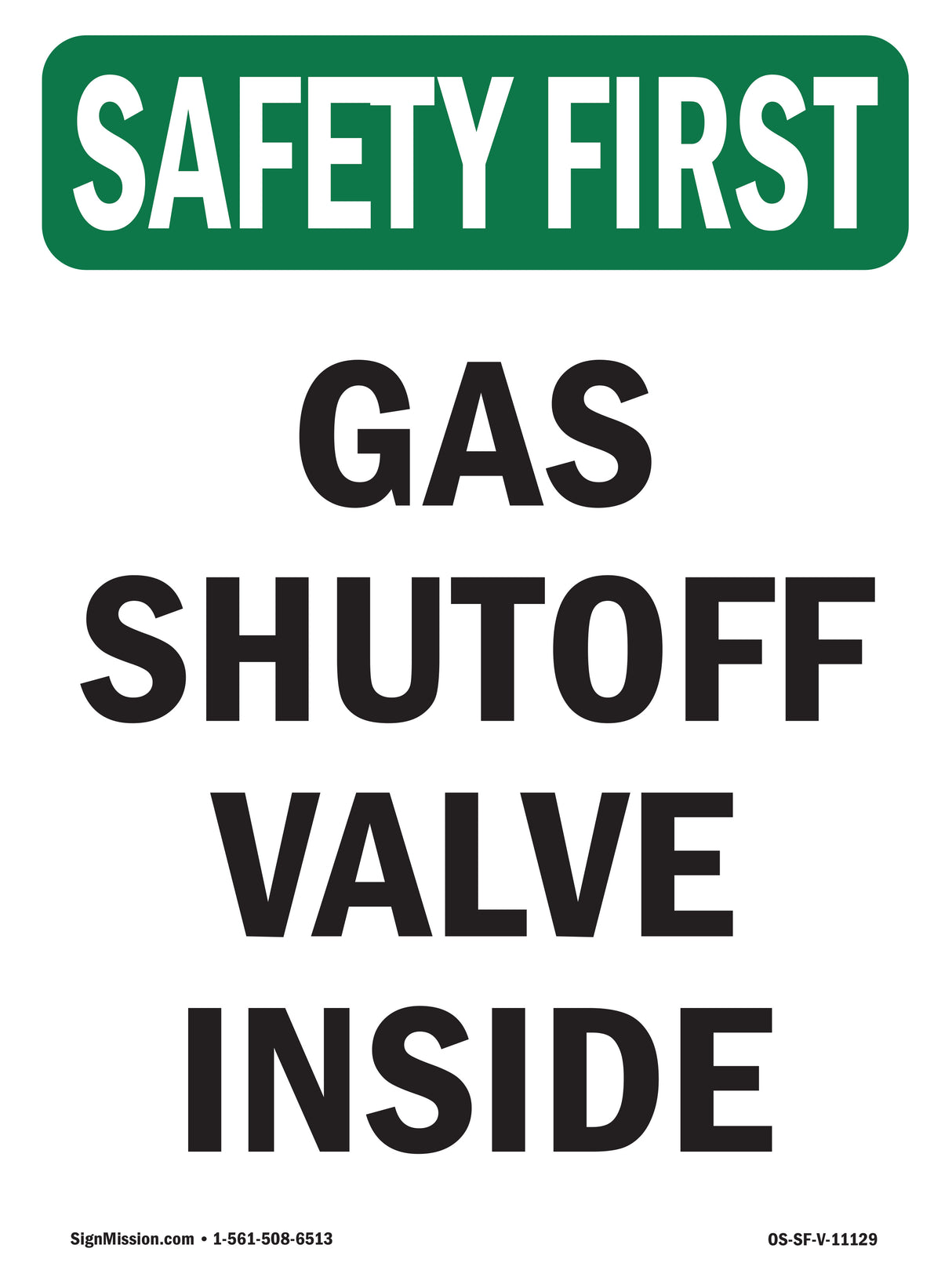 Gas Shutoff Valve Inside