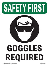 Goggles Required With Symbol