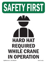Hard Hat Required Crane Operation