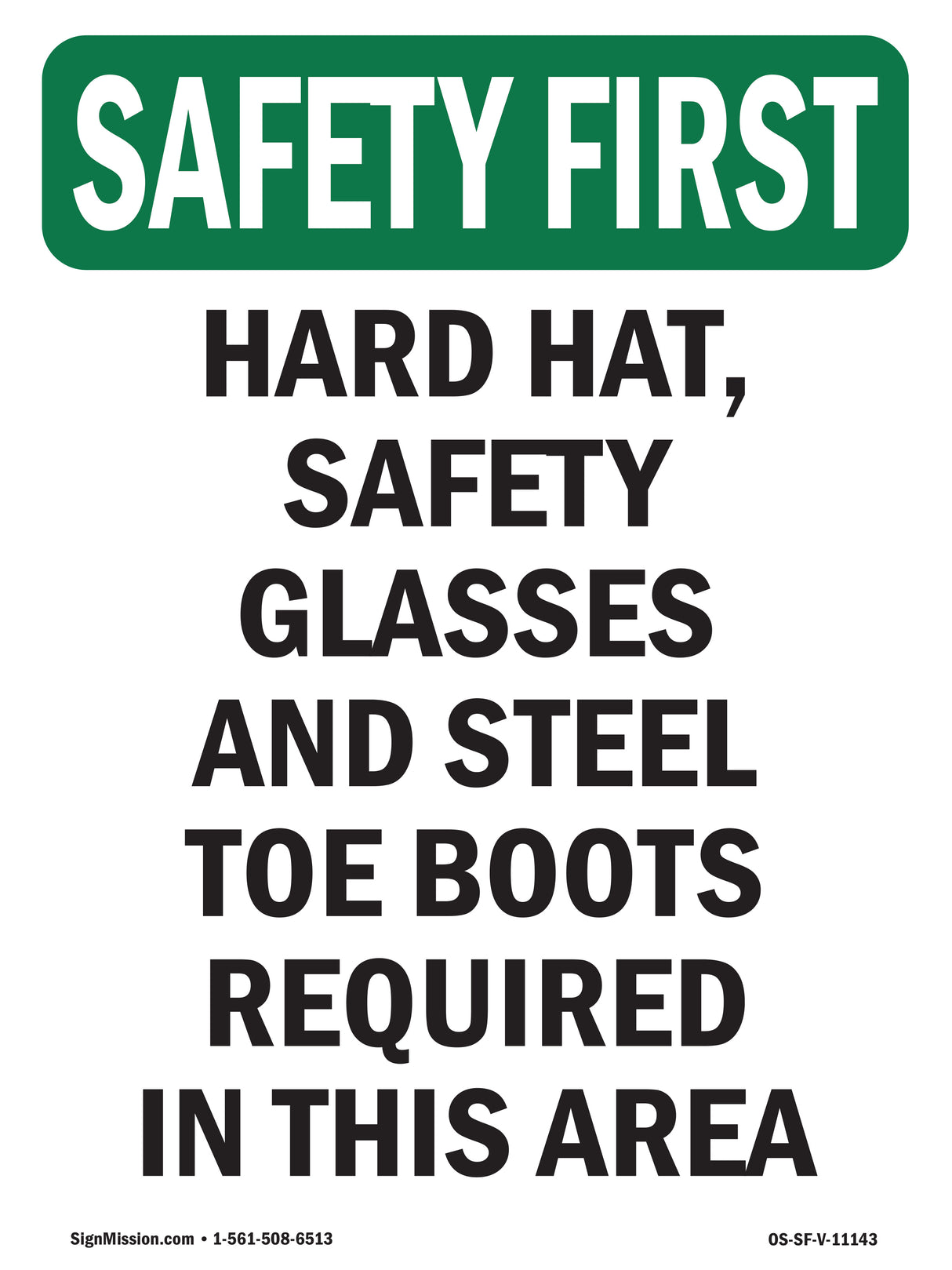 Hard Hat, Safety Glasses And Steel Toe Boots