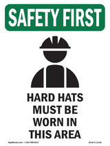 Hard Hats Must Be Worn In This Area With Symbol