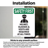 Helmet, Glasses & Vests Are With Symbol