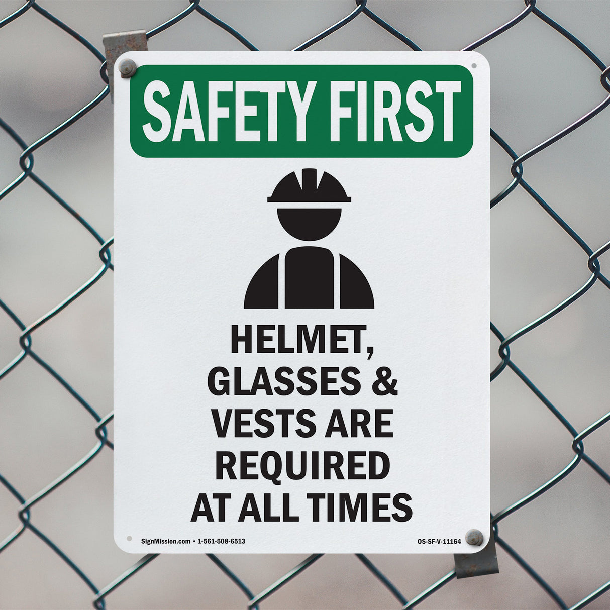Helmet, Glasses & Vests Are With Symbol