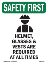 Helmet, Glasses & Vests Are With Symbol