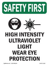 High Intensity Ultraviolet Light With Symbol