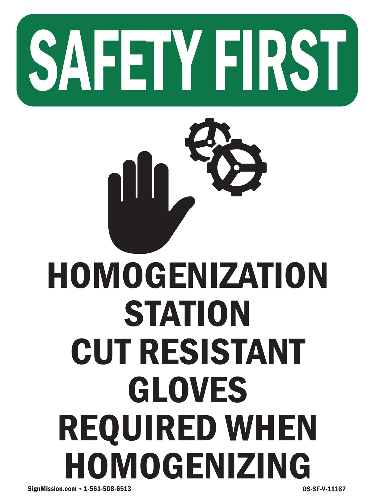 Homogenization Station Cut Resistant With Symbol