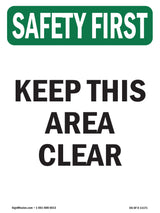 Keep This Area Clear