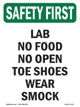 Lab No Food No Open Toe Shoes Wear Smock