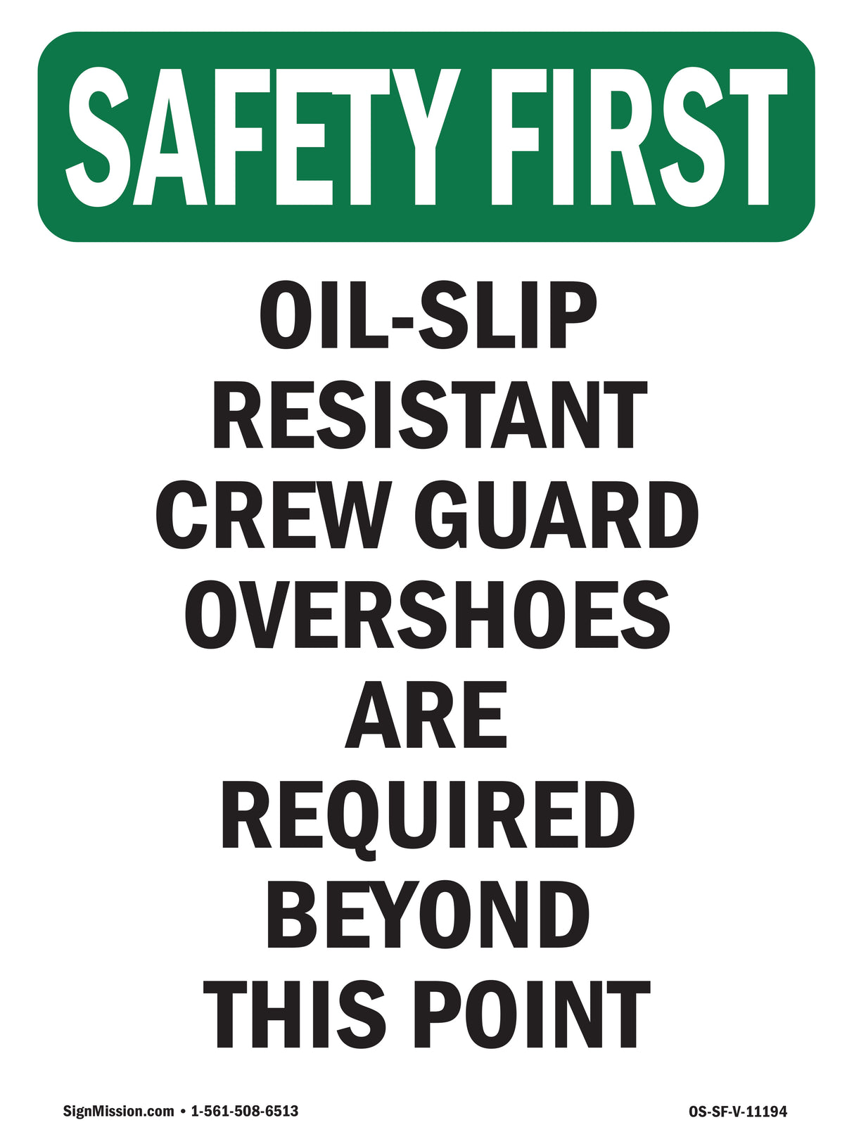 Oil-Slip Resistant Crew Guard Overshoes