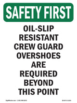 Oil-Slip Resistant Crew Guard Overshoes