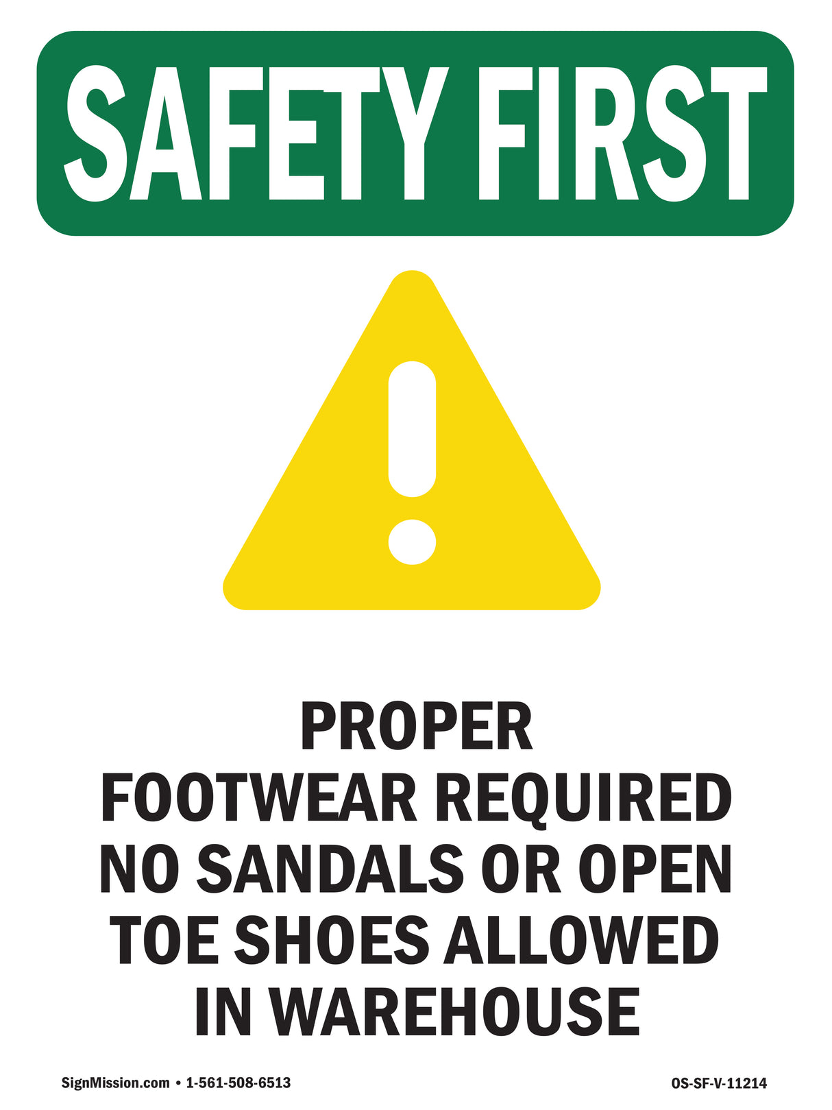 Proper Footwear Required No With Symbol