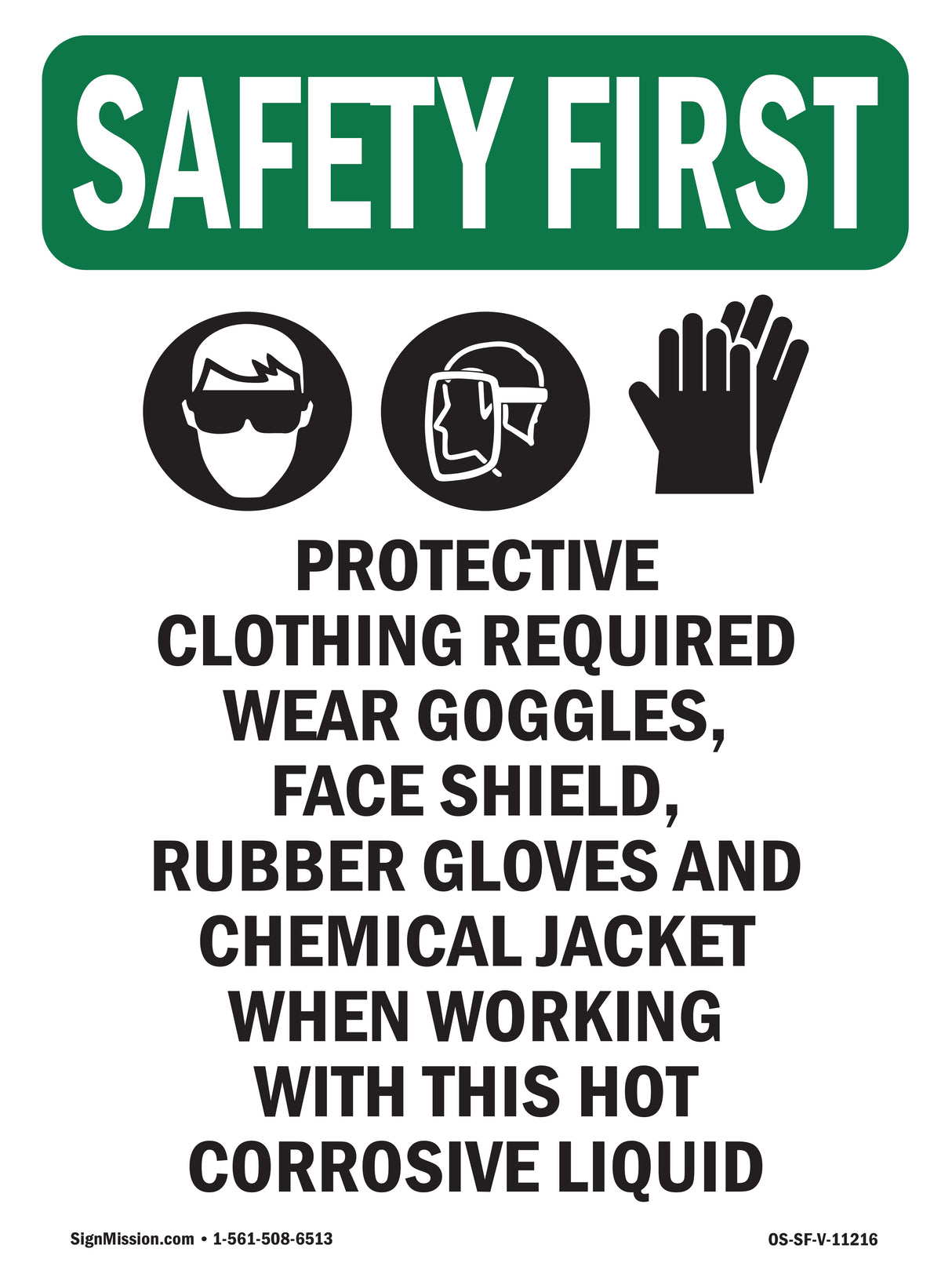 Protective Clothing Required With Symbol