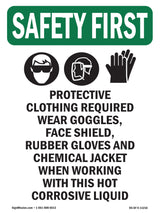 Protective Clothing Required With Symbol