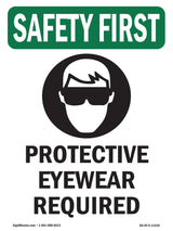 Protective Eyewear Required With Symbol