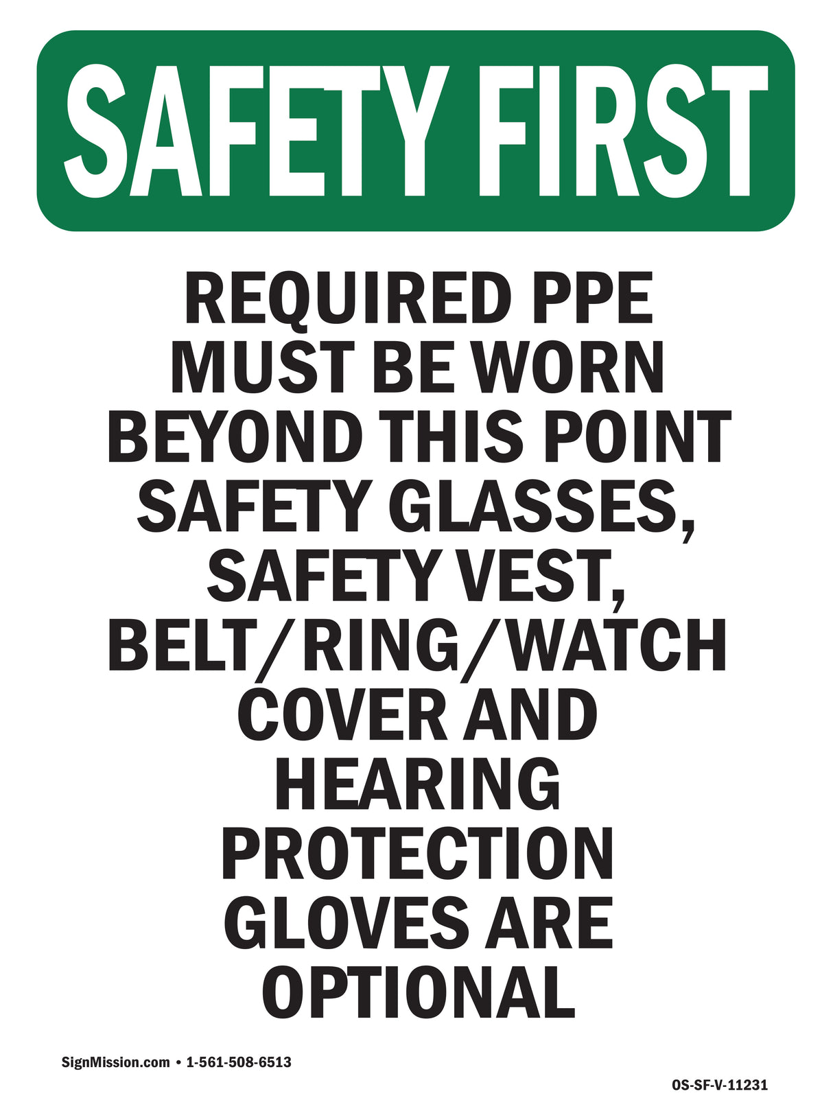 Required PPE Must Be Worn Beyond