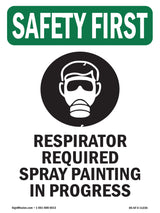 Respirator Required Spray Painting With Symbol