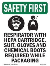 Respirator With Hepa Cartridge, With Symbol