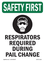 Respirators Required During With Symbol