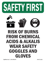 Risk Of Burns From Chemical With Symbol